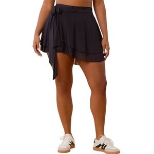 Blogilates Women's Dance Studio Wrap Skort - Black 1X